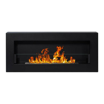 Vægmonteret biopejs Box med glas 900 x 400 mm sort