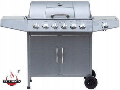 El Fuego DAYTON 6+1 gasgrill i sølv