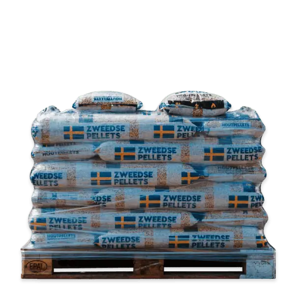 Træpiller 6mm ENplus A1 certificeret 26 x 16 kg.