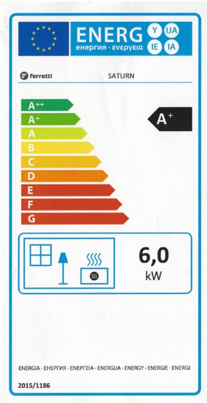 Stålpejsovn Ferretti 6,0 kW 1 stk.
