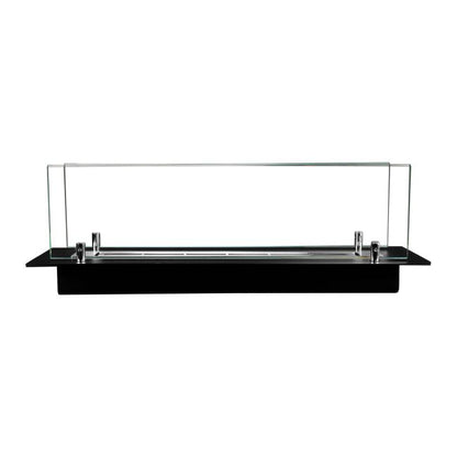 Indbygningsindsats 650 mm med glas i sort