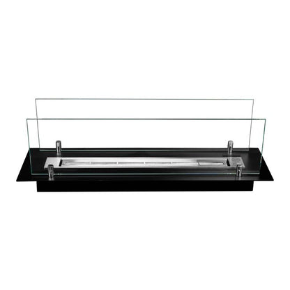 Indbygningsindsats 650 mm med glas i sort